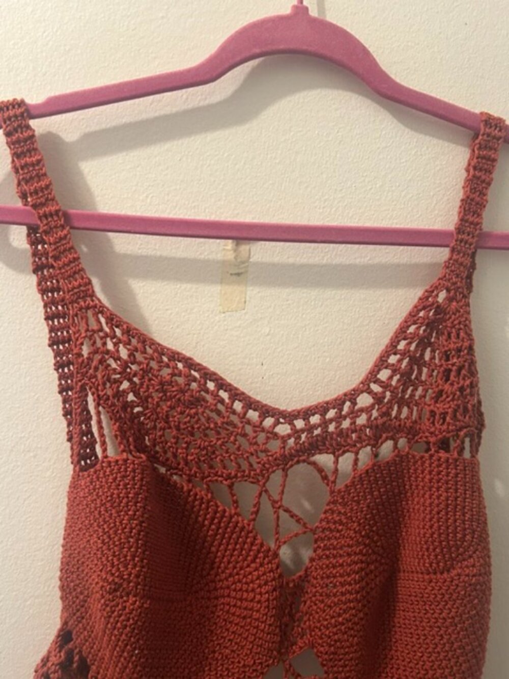 Anthropologie x Tach Soleil Crochet Backless Tie Netting Crochet Top Maxi Dress - Picture 3 of 16